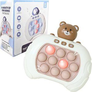 New Pushaboo Fast Push Game, Interesting Pop it Handheld Game(ME-093 Bear Brown)